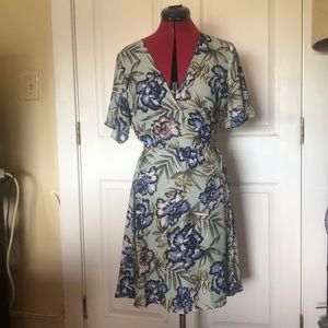 Floral lush wrap dress